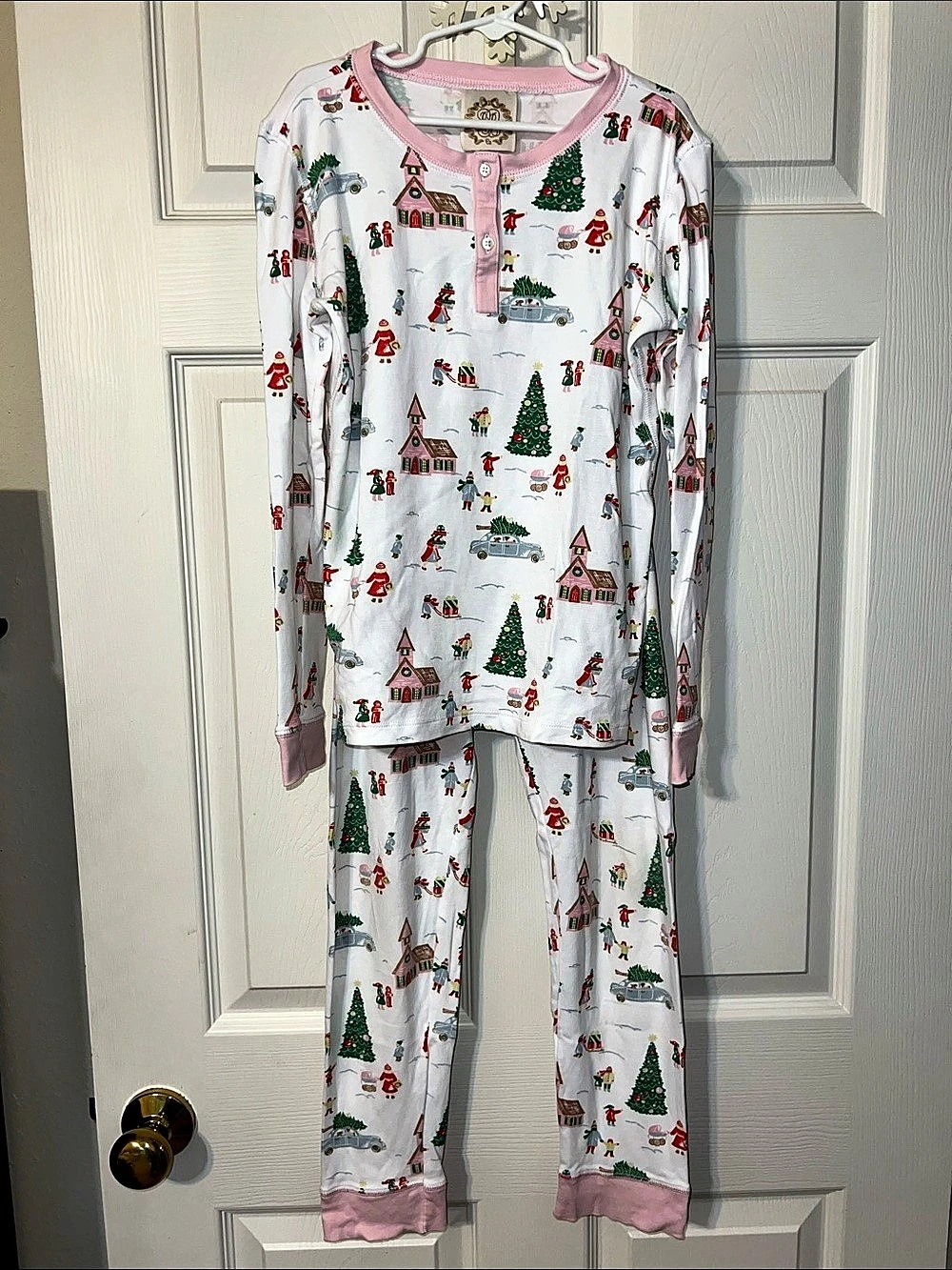 The Beaufort Bonnet Company Pajamas Christmas Pajama Set White